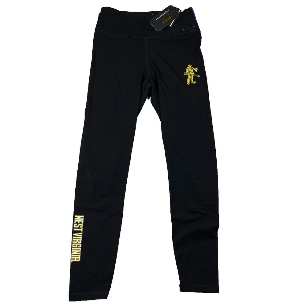 Pro Standard Womens M Black West Virginia Mountaineers Football Leggings NWT‎